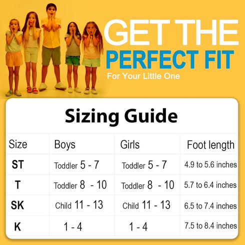 Fun Kids Orthotic Shoe Insoles, Pair for Children’s Heel Pain, Flat Feet, Growing Pains, Toddler 5-7, Yellow