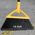 Sturdy Outdoor & Indoor Angle Broom - Yellow, Long Handle for Garage and Kitchen Use