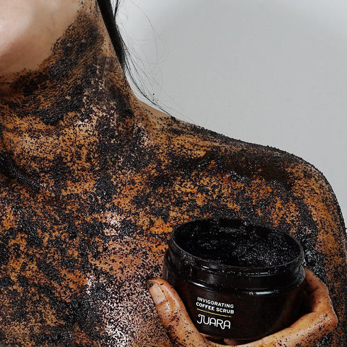 JUARA Invigorating Coffee Scrub - Hydrating Polish, Chocolate Espresso Scent, 8 oz, Cruelty Free