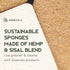 Greenzla Natural Kitchen Sponges 12 Pack - Plant-Based Biodegradable Sisal Hemp Dish Sponge, Eco-friendly & Non-Scratch