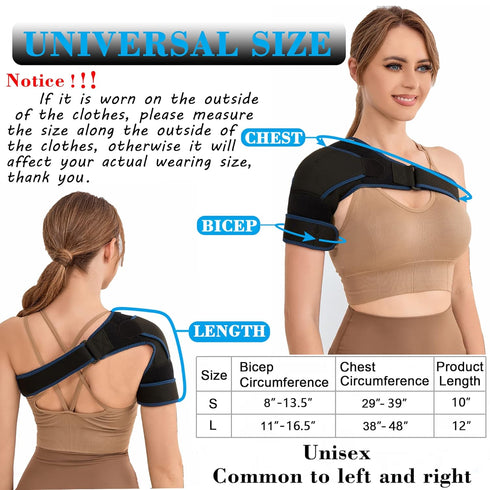 Shoulder Brace, Support and Compression Sleeve, Rotator Cuff Shoulder Brace for Men & Women, AC Joint Pain Relief, Arm