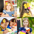 Whaline 5Pcs Back to School Yellow Pencil Hair Bow Clips, Jumbo Ribbon Grosgrain Hairgrips for Girls