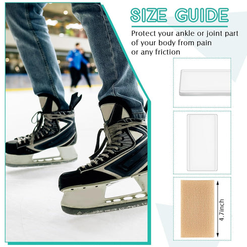 Sratte 4 Pcs Ankle Gel Sleeve Padded Socks Ankle Protector Gel Sleeve Socks Gel Pad Ankle Support Brace Pad Skateboard Accessories for Skating Riding Ankle Protection Foot Support Socks(Rectangle)