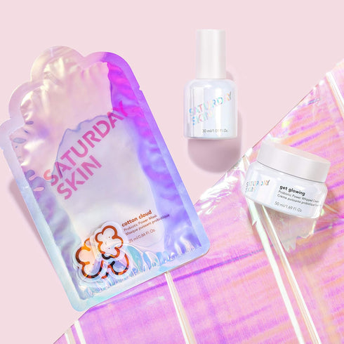 Saturday Skin Cotton Cloud Probiotic Power Face Mask, 25ml/0.84 Fl Oz, Vit E, Seabuckthorn Extract for Healthy Skin