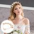 Minkissy Gold Seashell Crown Tiara with Comb, Shell Pearl Headband for Women Girls Wedding