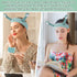 Spa Headband and Wristband Set, Snail Coral Fleece Hair Band for Washing Face, Cute Hair Accessories (Green).