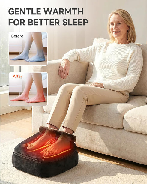 Snailax Foot Massager with Heat, Shiatsu Heated Kneading Foot Massager Machine, Electric Foot Massager, Gift for Her