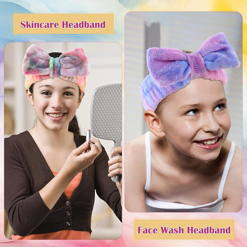 WSYUB Makeup Headband, Spa Headband for Washing Face, Bow Headbands for Girls, Stuffers for Teens Women Gifts