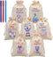 JOYIN 28 Pcs Valentine Drawstring Canvas Bags with 3 Pens, 4x5.75 Inch Pouch for Kids Party Favor