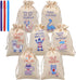 JOYIN 28 Pcs Valentine Drawstring Canvas Bags with 3 Pens, 4x5.75 Inch Pouch for Kids Party Favor