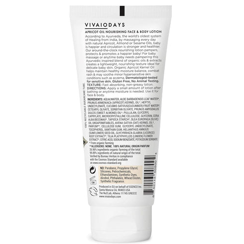Organic Apricot Oil Nourishing Face & Body Lotion for Baby & Everyone Else (3.4 fl oz | 100 m)