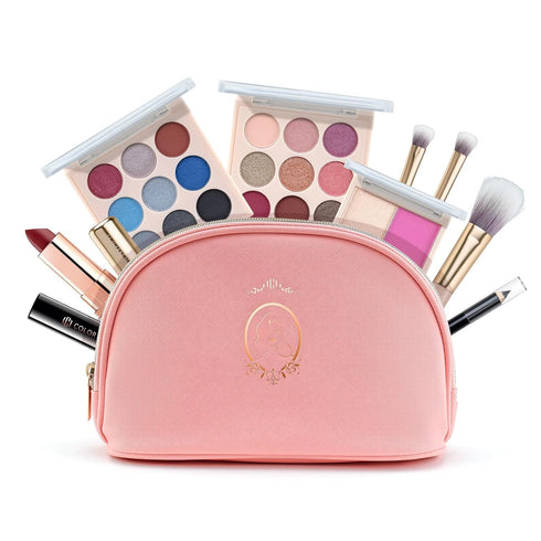 Color Nymph Beginner Makeup Set, Full Starter Cosmetics Set for Teen Girls with Eyeshadow Palette, Blush, Lipstick, and
