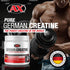 German Creatine - Pure Creapure Micronized Creatine Monohydrate Powder, 270g (54 Servings), 99.99% Purity