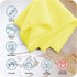 Hearth & Harbor Microfiber Cleaning Cloth, 12 Pack Washcloths, Yellow Reusable Microfiber Towels, Lint Free Cloths