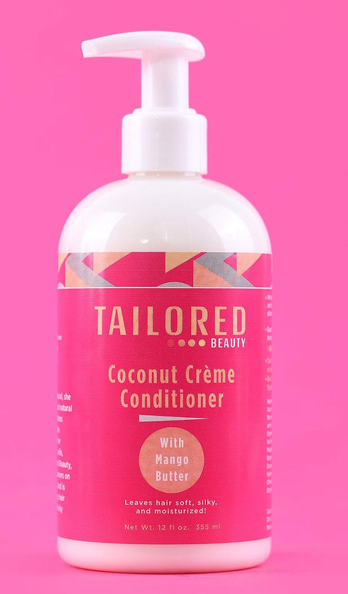 Tailored Beauty Coconut Crème Conditioner w/Mango Butter - Grow Strong Healthy Hair - 100% Natural Daily Conditioner with Mango Butter For All Hair Textures & Skin Types