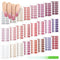 Maitys 336 Pieces Nail Polish Strips Stickers - 24 Sheets Full Wrap Self Adhesive Gel Nail Strips Art Decals for Women