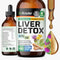BIO KRAUTER Liver Detox Liquid - Milk Thistle, Chanca Piedra, Turmeric, Dandelion, Artichoke - Vegan Drops 4 Fl. Oz.