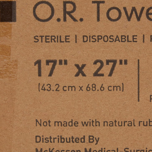 McKesson Operating Room Towels (6 Towels, 1 Pack) - Sterile, Disposable, Pre-Washed, Blue, 17 in x 27 in