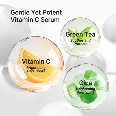Meebak Korean Vitamin C Serum, Brightening Dark Spot Remover with Centella Asiatica and Panthenol