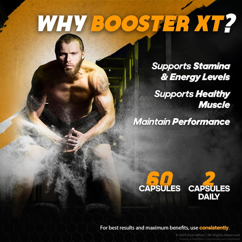 NutraRize (60 Booster XT for Men, Male Enhancing Capsules, Premium Formula to Support Daily Energy & Peak Performance