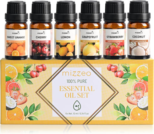 Fruity Essential Oil Set, Premium Pure & Natural Aromatherapy EssentialOils for Home,