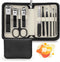 WOAMA Manicure Set, 10 in 1 Pedicure Kit Nail Clippers with Black Bag, Manicure Tools for Women and Men