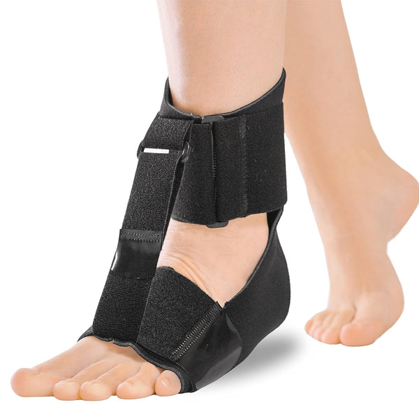 BraceAbility Foot Drop Brace, Ankle Orthosis Sock for Big Kids, Teens, Adults, Pain Relief in Bed