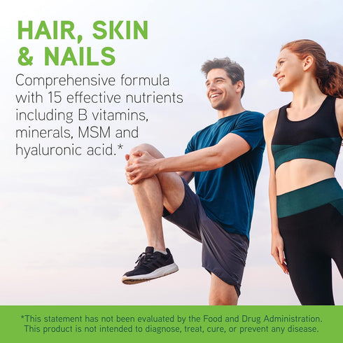 DAVINCI Labs Hair, Skin & Nails Supplement - 60 Capsules with Collagen, Biotin, Hyaluronic Acid for Healthy Skin