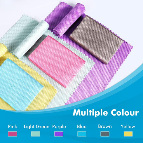 Streak Free Window Cleaning Cloths, Miracle Microfiber for Glass, Kitchen, Counter, Mirror, Lint Free, Pack of 12