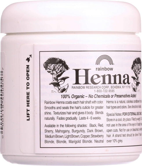 Rainbow Research Henna Hair Color and Conditioner, Persian Copper Red, 4 Fluid Ounce