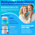 Gummies Omega-3, D3 K2, B12, CoQ10, 18 30 40 50 60 70+, Methylated Multivitamin for Women & Men w/ Calcium