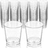 DecorRack 1 Oz Shot Glasses, 80 Pack Hard Clear Plastic Disposable Mini Cups for Party