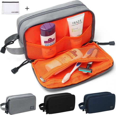 Mens Toiletry Bag Waterproof Organizer Bag, Travel Shaving Dopp Kit, Perfect Travel Accessory Gift