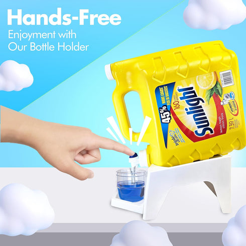 Skywin Laundry Detergent Holder Organizer with Tray, Soap Cup Storage Tray for Laundry Room