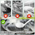 Stainless Steel Scrubber Dish Brush with Handle, Metal Scrubbers for Cleaning Dishes, Pots, Pans, Grills, Sinks