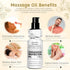 Massage Oil for Neck Massage, Muscles, Cupping, and Massage Tools. Aromatherapy Essential Oils and Herbal Extracts