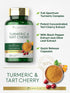 Carlyle Turmeric and Tart Cherry Capsules | 120 Count | Vegetarian, Non-GMO Supplement with Bioperine