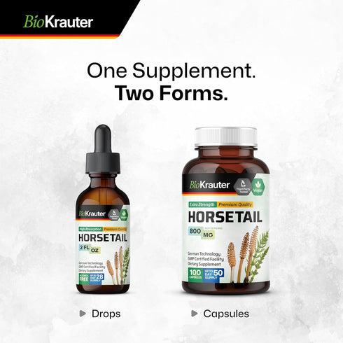 Horsetail Tincture, Organic Horsetail Herb for Hair Growth, 2 Fl.Oz. Pure Ingredients Liquid Extract