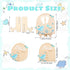 YOUAME Set Birth Announcement Wood Sign Board - Boy Under The Sea Newborn Footprint Milestone, Ocean Theme Hello World