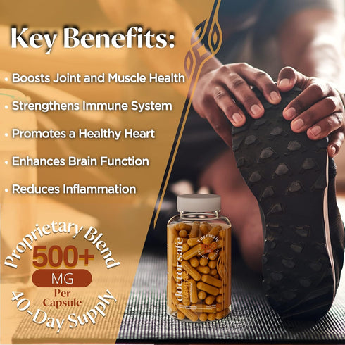 Turmeric Curcumin with 95% Curcuminoids & BioPerine - 1500mg Joint Support Supplement, Non-GMO Gluten-Free, 240 Capsules