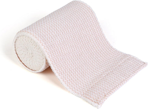 HOSPORA Latex-Free Compression Cotton Elastic Bandage, 4 Inch with Hook and Loop Closure, Pack of 5