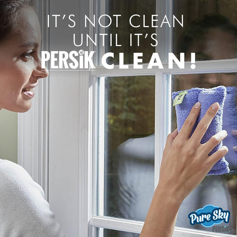 Pure-Sky Ultra Microfiber Cleaning Sponge - 2-in-1 for Glass and Multipurpose, Just Add Water