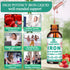 Liquid Iron Supplement w/Vitamin C, B-Complex, High Potency Iron Liquid w. Multivitamin, Vegan Iron Drops for Women
