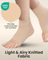 KEMFORD Ankle Compression Sleeve - Open Toe Compression Socks for Plantar Fasciitis, Swelling, Foot Support