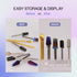 PANA Round Transparent Acrylic Nail Drill Bit Holder Display Organizer Stand - 12 Holes Clear for Manicure Tools (Drill