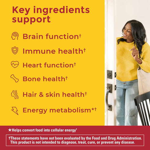 Nature Made Advanced Multivitamin Gummies for Her, 90 Gummies, with Magnesium Citrate, Calcium & All 8 B Vitamins