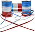 Patriotic Metallic Curling Ribbon Pack of 3, Red, Blue & Silver, 350 Yards Per Roll for 4th of July Gift Wrapping