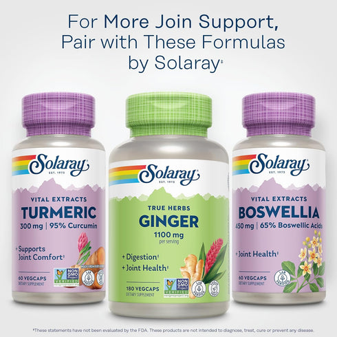 SOLARAY Turmeric Supplement 300 mg - Turmeric Root Extract with 95% Curcumin, Joint Support, 60 Servings