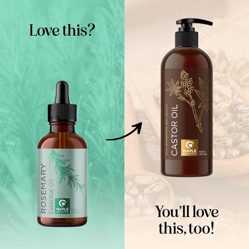 Pure Rosemary Oil for Hair Care - Volumizing Aromatherapy Essential Oil for Diffuser and Hair Skin Care