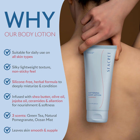 SEACRET Body Lotion - Moisturizer for Dry Skin, Enriched with Dead Sea Minerals, Scented, 6.8 FL.OZ